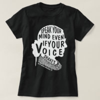 Ruth Bader Ginsburg RGB Lace Collar Speak Quote