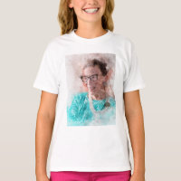Ruth Bader Ginsburg Smiling Watercolor Portrait T