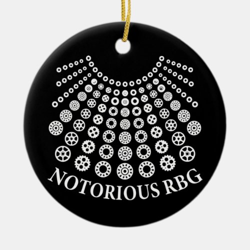 Ruth Bader Ginsburg The NOTORIOUS RBG Collarette Ceramic Ornament
