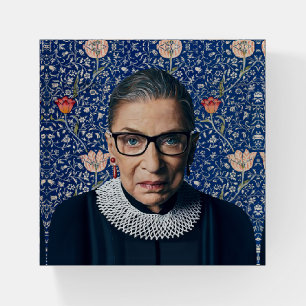 Ruth Bader Ginsburg with Medway Tapestry Paperweight