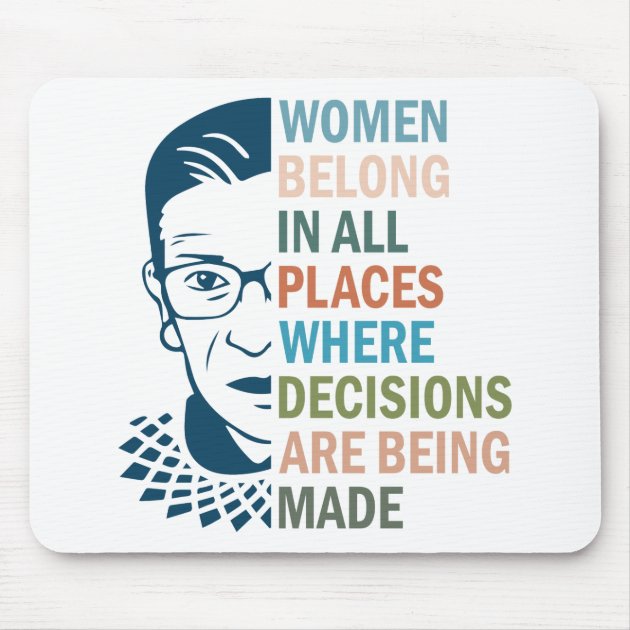 Ruth Bader Ginsburg/ Women's Rights Mouse Pad 