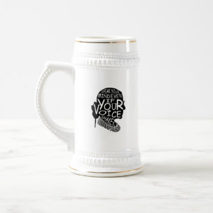 Ruth Bader Speak Your Mind Even If Your Voice Shak Beer Stein