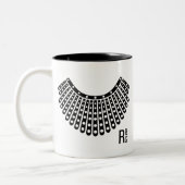 Ruth Bader White Lace Colla, Notorious RBG Two-Tone Coffee Mug (Left)
