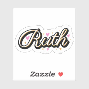 Ruth name cute design sticker
