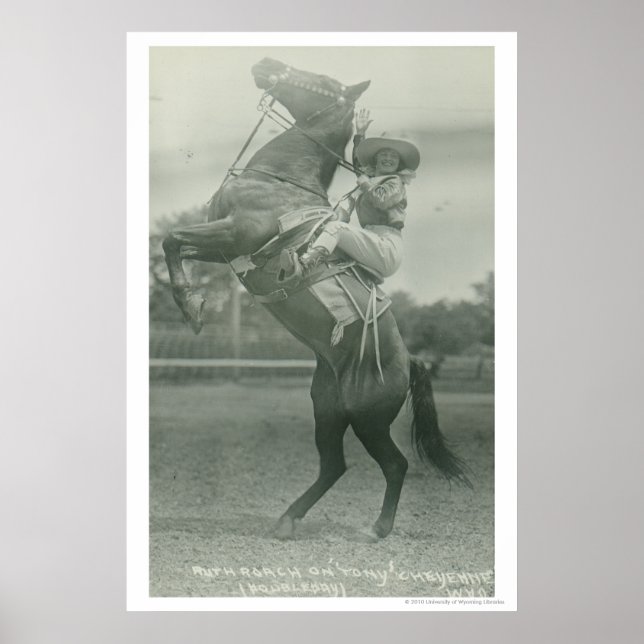 Ruth Roach on Tony, Cheyenne, Wyoming. Poster (Front)