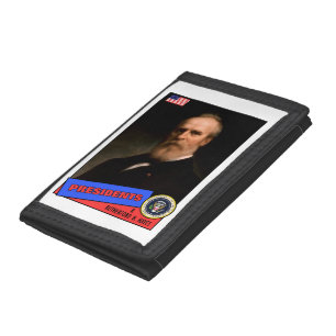 Rutherford B. Hayes Baseball Card Tri-fold Wallet