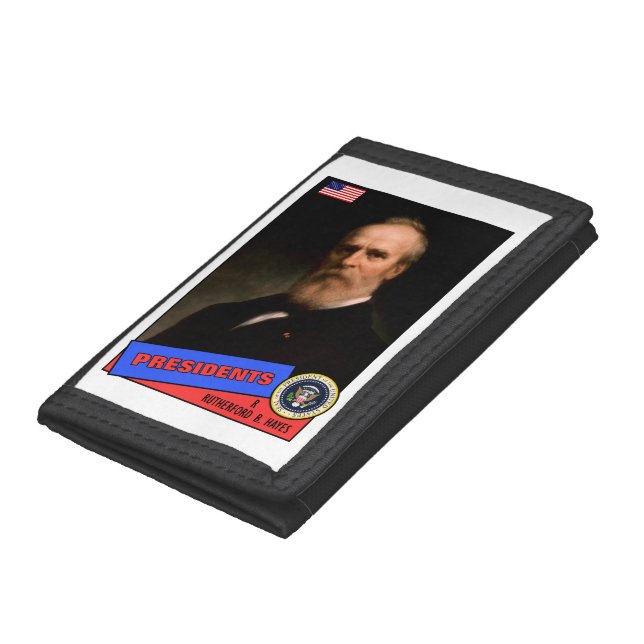 Rutherford B. Hayes Baseball Card Tri-fold Wallet (Bottom)