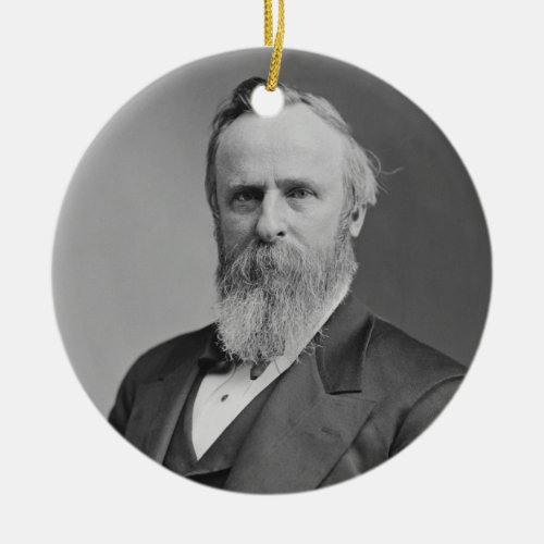 Rutherford B Hayes Portrait by Mathew Brady Ceramic Ornament