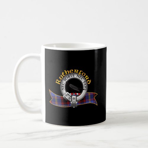 Rutherford Clan Tartan Crest Motto Coffee Mug