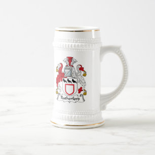Rutherford Family Crest Beer Stein