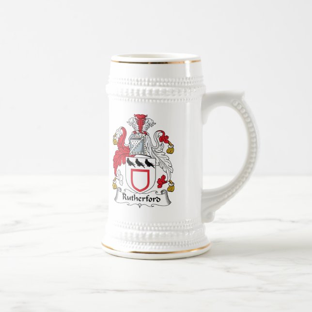 Rutherford Family Crest Beer Stein (Right)