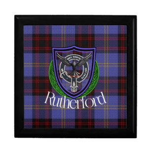 Rutherford Scottish Clan Tartan & Crest Gift Box