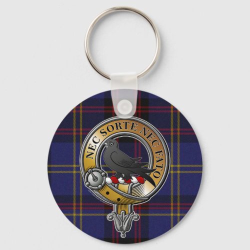 Rutherford Tartan  Badge Keychain