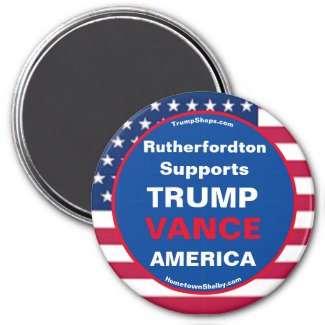 Rutherfordton Supports TRUMP VANCE AMERICA Magnet