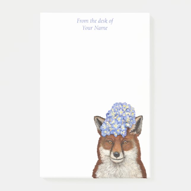Ruthie the fox post it notepad (Front)