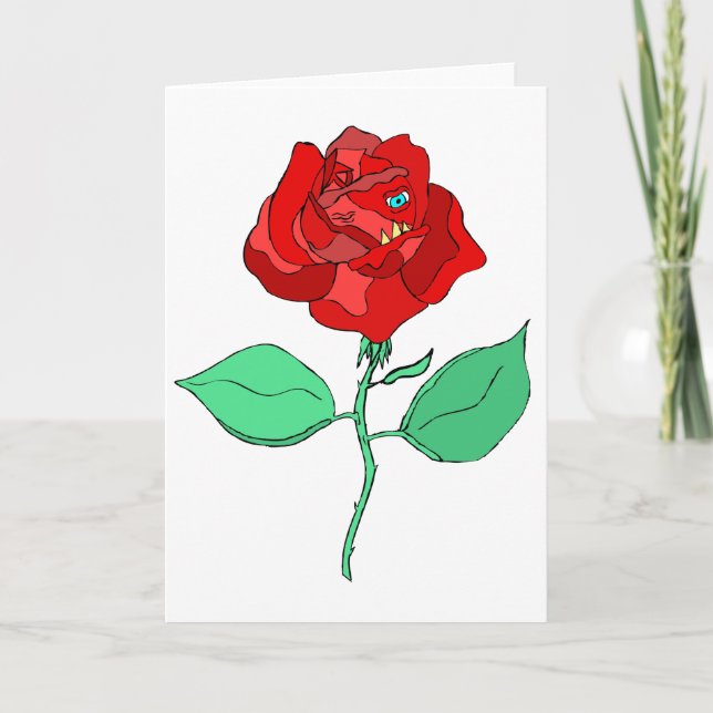Ruthless Rose Greeting Card (Front)