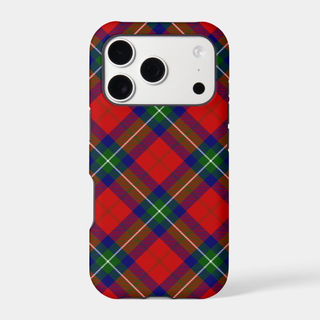Ruthven tartan red green blue plaid iPhone case (Back)
