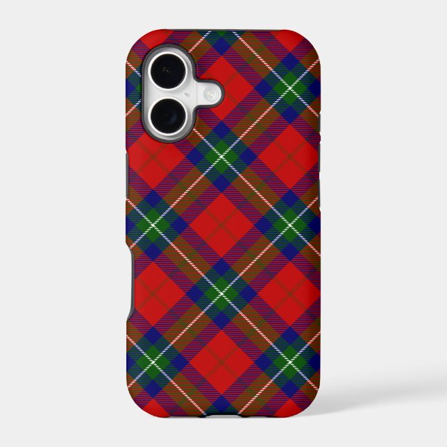 Ruthven tartan red green blue plaid iPhone case (Back)