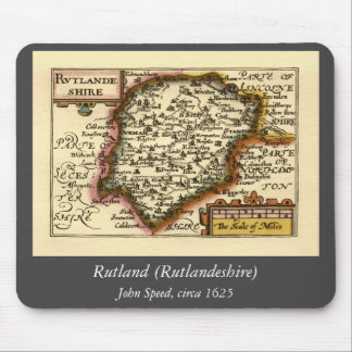 Rutland (Rutlandshire) County England Historic Map Mouse Pad