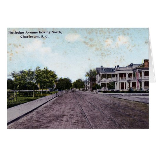 Rutledge Ave., Charleston SC Vintage Cards (Front Horizontal)