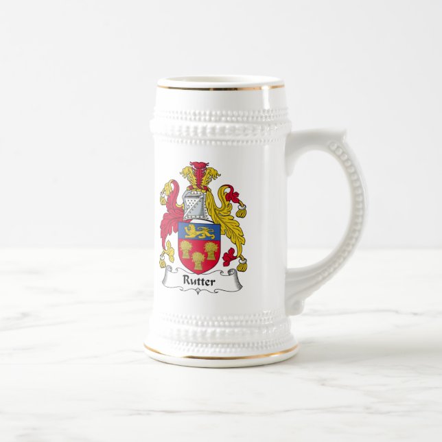 Rutter Family Crest Beer Stein (Right)