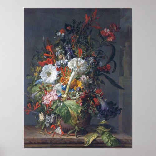 Ruysch _ Peas Lilies Peonies Hyacinths Passion Poster