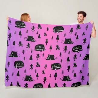 RV and Camping Love Perfect Camping  Fleece Blanket