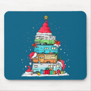 Rv Camng Camper Travel Vacation Christmas Tree Xma Mouse Pad