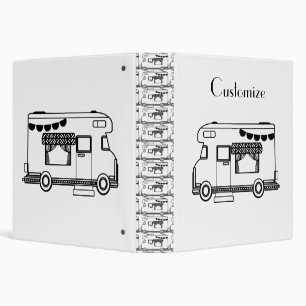 RV Camper Caravan Thunder_Cove 3 Ring Binder