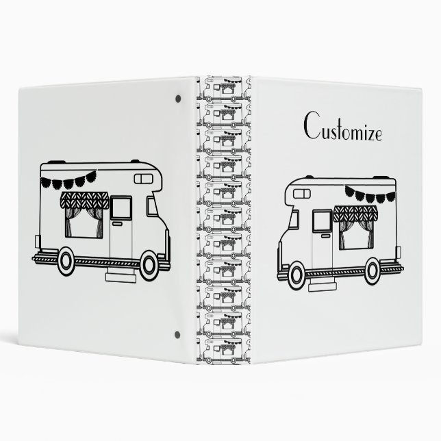 RV Camper Caravan Thunder_Cove  3 Ring Binder (Background)