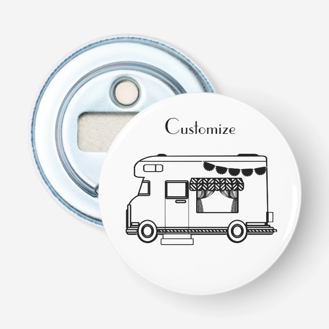 RV Camper Caravan Thunder_Cove Bottle Opener (Front)