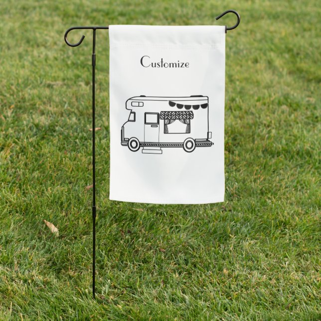 RV Camper Caravan Thunder_Cove  Garden Flag (In SItu)