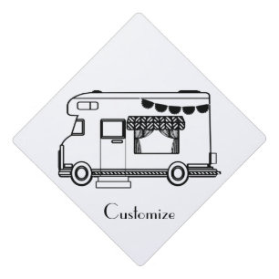 RV Camper Caravan Thunder_Cove Graduation Cap Topper