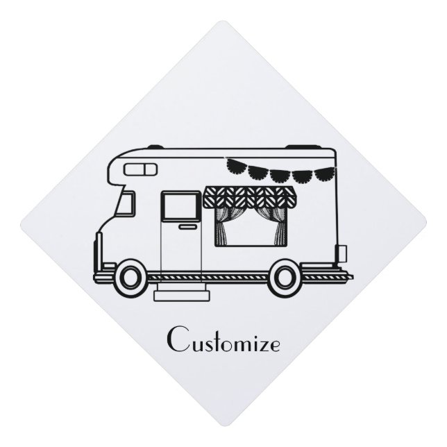 RV Camper Caravan Thunder_Cove  Graduation Cap Topper (Front)