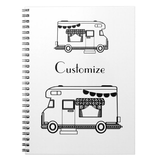 RV Camper Caravan Thunder_Cove   Notebook (Front)