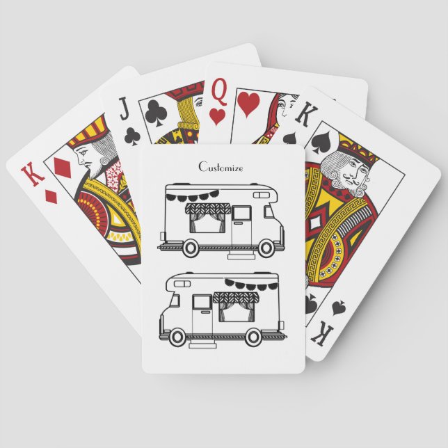 RV Camper Caravan Thunder_Cove Poker Cards (Back)