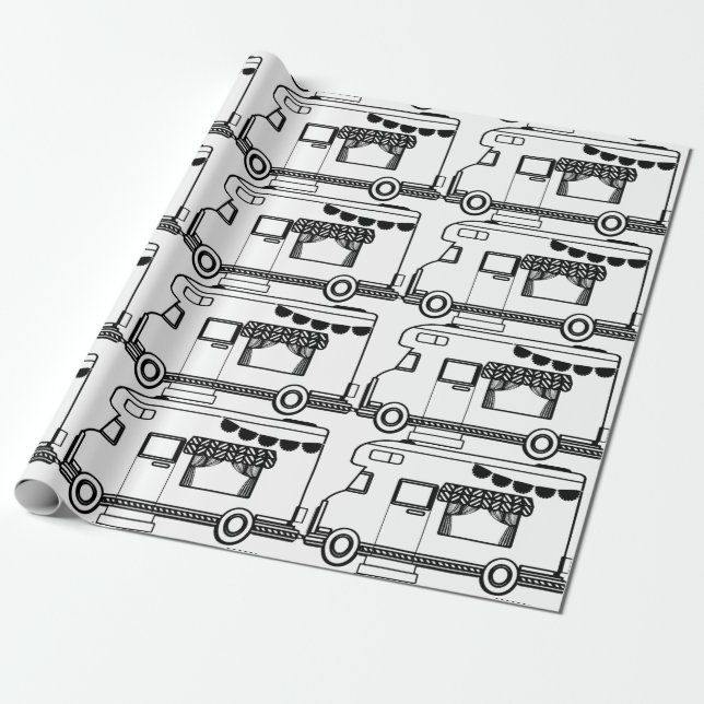 RV Camper Caravan Thunder_Cove  Wrapping Paper (Unrolled)