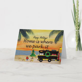 RV camper Christmas cards from my art