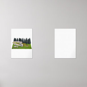 RV Camper in the Forest Wall Art Sets