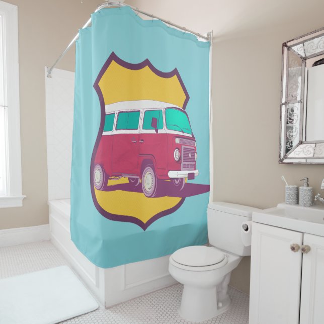 RV Camper Life Shower Curtain (In Situ)