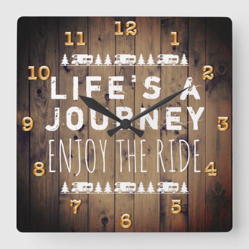 RV Camper Travel Quote Rustic Wood