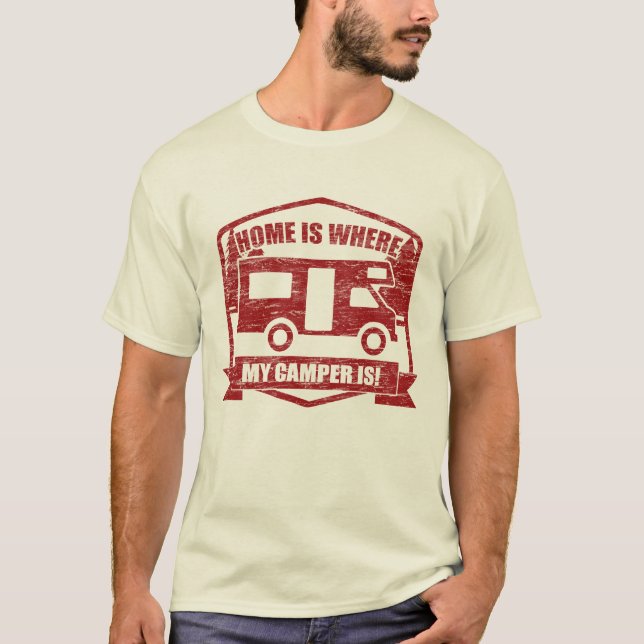 RV, Camper Van Owners Wild Camping T-Shirt (Front)