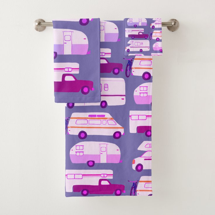 RV Campervan vanlife Motorhome Trailer CUSTOMIZE Bath Towel Set Zazzle