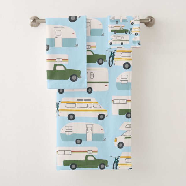 RV Campervan vanlife Motorhome Trailer CUSTOMIZE Bath Towel Set (Insitu)