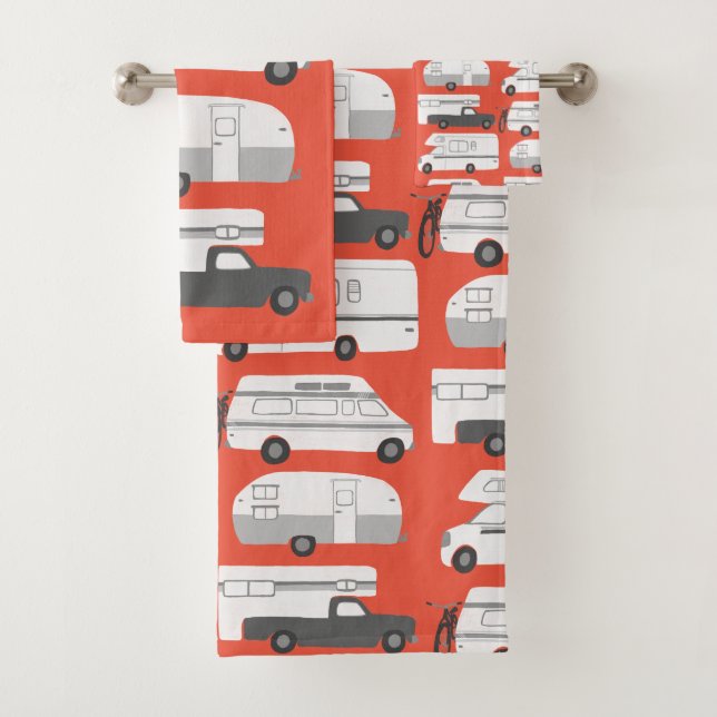 RV Campervan vanlife Motorhome Trailer CUSTOMIZE Bath Towel Set (Insitu)