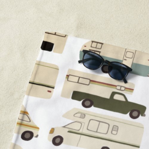 RV Campervan vanlife Motorhome Trailer CUSTOMIZE Beach Towel