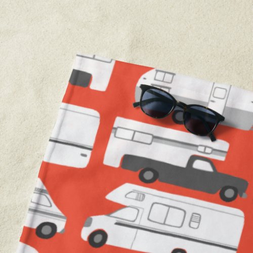 RV Campervan vanlife Motorhome Trailer CUSTOMIZE Beach Towel