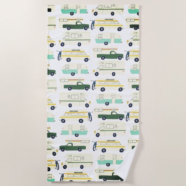 RV Campervan vanlife Motorhome Trailer CUSTOMIZE Beach Towel (Front)