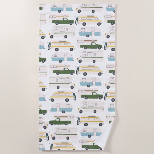 RV Campervan vanlife Motorhome Trailer CUSTOMIZE Beach Towel