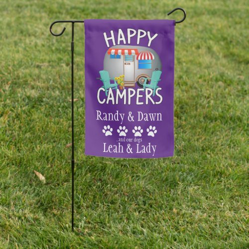 RV Camping Accessories Purple Camping Flags